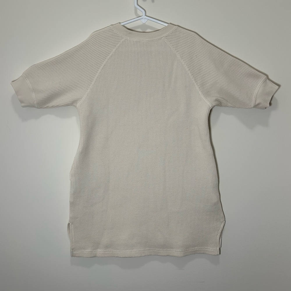 UNIQLO Girls Cream Waffle Knit Sweater Dress - Picture 3 of 3